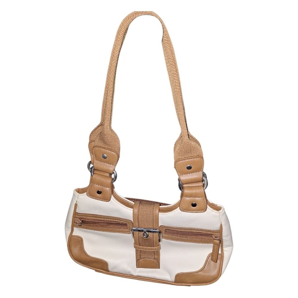 Women’s Cream and Tan Shoulder Bag